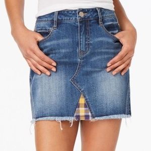 Dollhouse Denim/Plaid Mini Skirt-13